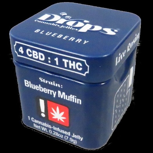 Drops - 100mg Gummy - Blueberry THC/CBD
